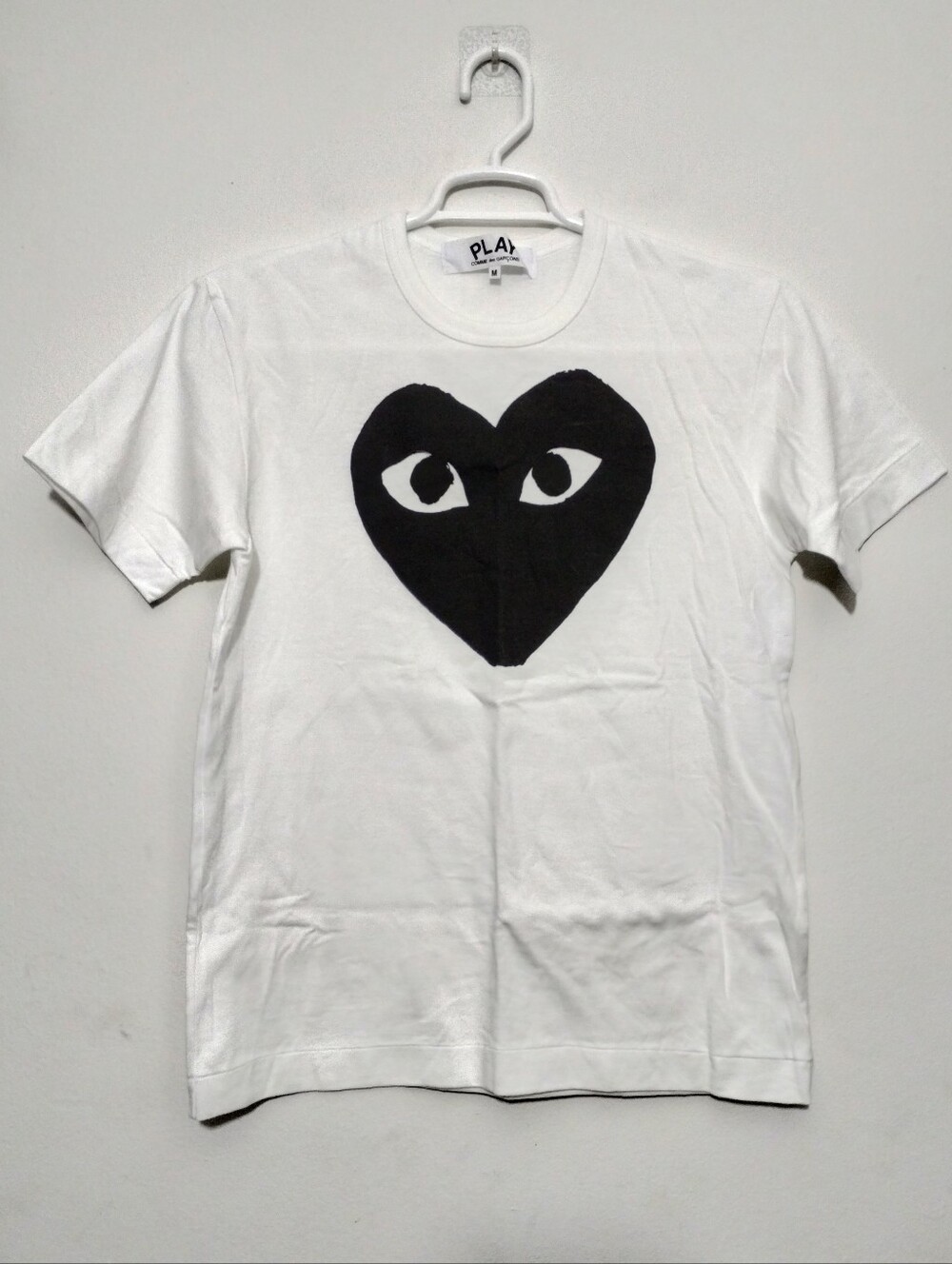 Comme des Garçons Play Heart Graphic T-shirt Short Sleeve Crew Cotton Preppy - Picture 2 of 4
